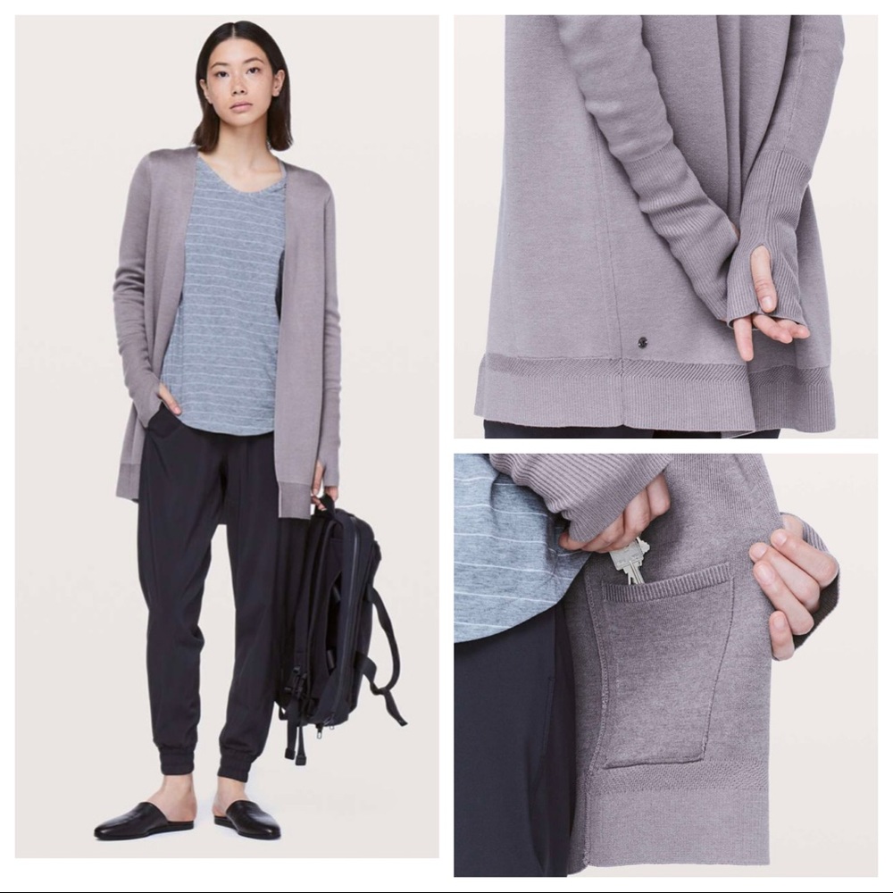 lululemon athletica Gray/lilac Women's Cardigan
